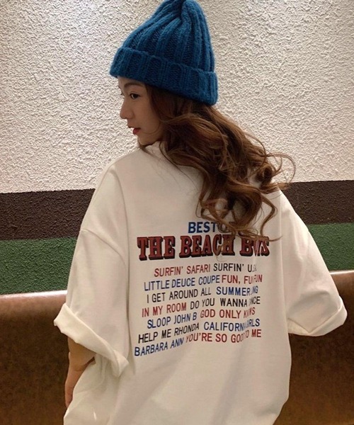 CANVAS+（キャンバスプラス）の「【CANVAS＋】BEACHバックプリントルーズTシャツ（Tシャツ/カットソー）」 - WEAR