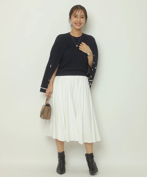 アプワイザーリッシェ ケーブル 編み アンサンブル ニット ホワイト アプワイザーリッシェ ケーブル 編み アンサンブル ニット ホワイト