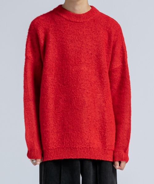 CASPER JOHN（キャスパージョン）の「Mohair wool mix sweater / モヘアウールミックスセーター（ニット/セーター・メンズ・ホワイト/グレー/レッド/ブラウン/ブラック/ブルー・LARGE/MEDIUM/SMALL/X-SMALL）」の8枚目の写真