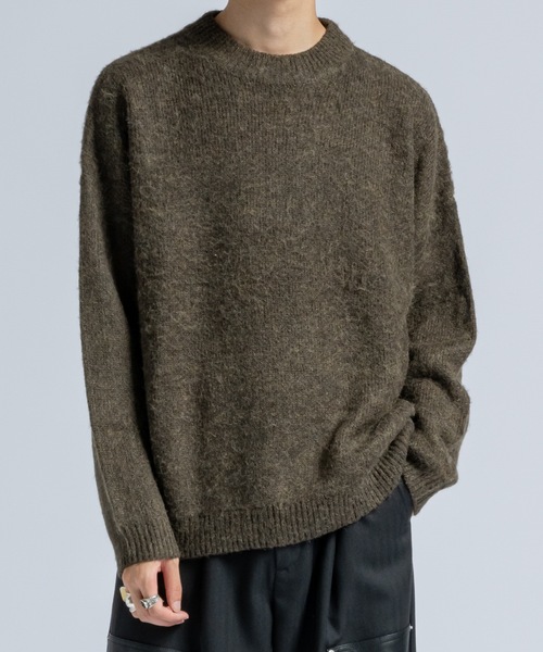 CASPER JOHN（キャスパージョン）の「Mohair wool mix sweater / モヘアウールミックスセーター（ニット/セーター・メンズ・ホワイト/グレー/レッド/ブラウン/ブラック/ブルー・LARGE/MEDIUM/SMALL/X-SMALL）」の15枚目の写真