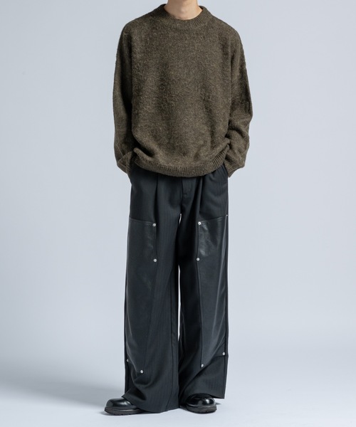 CASPER JOHN（キャスパージョン）の「Mohair wool mix sweater / モヘアウールミックスセーター（ニット/セーター・メンズ・ホワイト/グレー/レッド/ブラウン/ブラック/ブルー・LARGE/MEDIUM/SMALL/X-SMALL）」の18枚目の写真