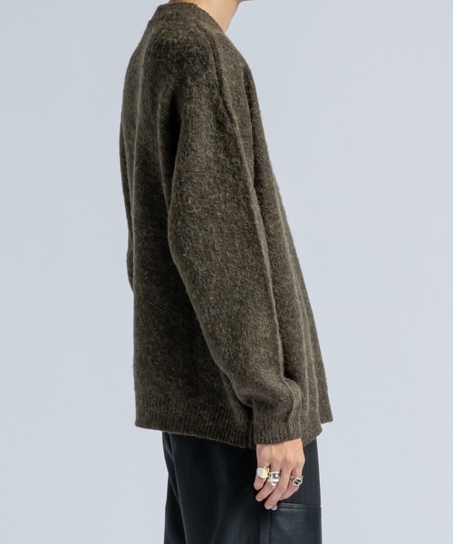 CASPER JOHN（キャスパージョン）の「Mohair wool mix sweater / モヘアウールミックスセーター（ニット/セーター・メンズ・ホワイト/グレー/レッド/ブラウン/ブラック/ブルー・LARGE/MEDIUM/SMALL/X-SMALL）」の17枚目の写真