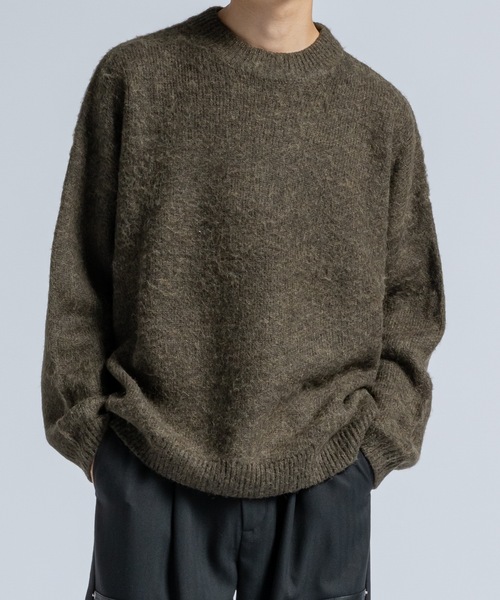 CASPER JOHN（キャスパージョン）の「Mohair wool mix sweater / モヘアウールミックスセーター（ニット/セーター・メンズ・ホワイト/グレー/レッド/ブラウン/ブラック/ブルー・LARGE/MEDIUM/SMALL/X-SMALL）」の16枚目の写真