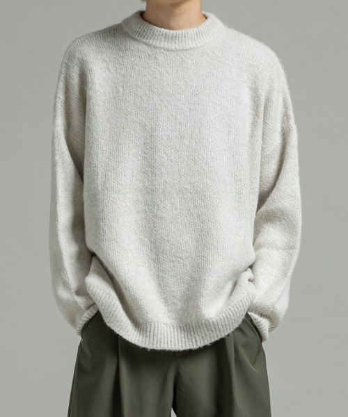 CASPER JOHN（キャスパージョン）の「Mohair wool mix sweater / モヘアウールミックスセーター（ニット/セーター・メンズ・ホワイト/グレー/レッド/ブラウン/ブラック/ブルー・LARGE/MEDIUM/SMALL/X-SMALL）」の22枚目の写真