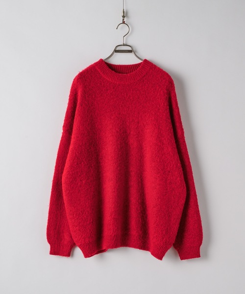 CASPER JOHN（キャスパージョン）の「Mohair wool mix sweater / モヘアウールミックスセーター（ニット/セーター・メンズ・ホワイト/グレー/レッド/ブラウン/ブラック/ブルー・LARGE/MEDIUM/SMALL/X-SMALL）」の7枚目の写真