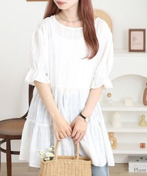 FUNALIVE（ファンアライブ）の「mimiレースアップティアードチュニック（チュニック）」