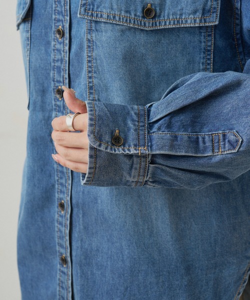 セール】ダブルポケットデニムシャツ（シャツ/ブラウス）｜PUAL CE CIN