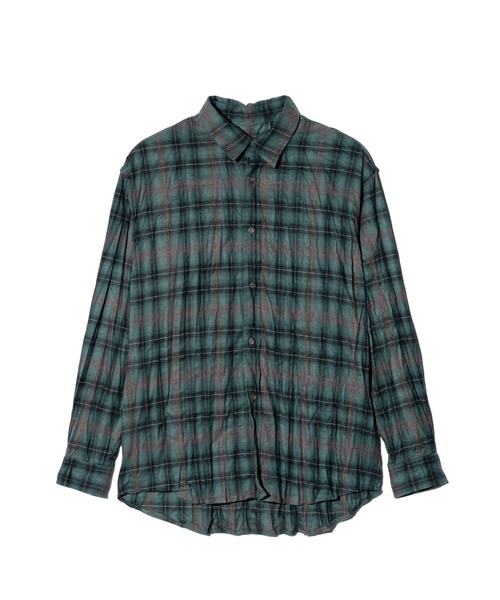 glamb（グラム）の「Wrinkle Flannel Shirt / リンクルフランネルシャツ（シャツ/ブラウス・メンズ・ブラウン/グリーン・S/M/L）」の4枚目の写真