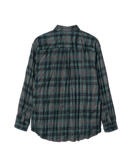 glamb（グラム）の「Wrinkle Flannel Shirt / リンクルフランネルシャツ（シャツ/ブラウス・メンズ・ブラウン/グリーン・S/M/L）」の6枚目の写真