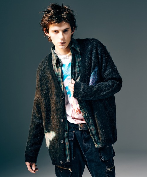 glamb（グラム）の「Wrinkle Flannel Shirt / リンクルフランネルシャツ（シャツ/ブラウス・メンズ・ブラウン/グリーン・S/M/L）」の7枚目の写真