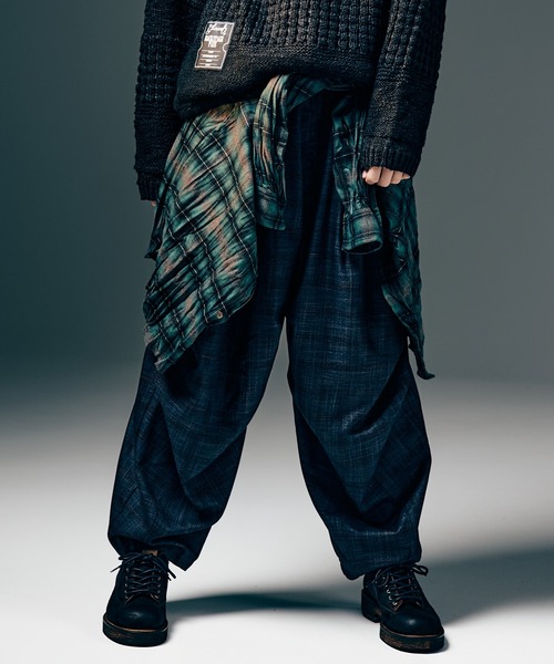 glamb（グラム）の「Wrinkle Flannel Shirt / リンクルフランネルシャツ（シャツ/ブラウス・メンズ・ブラウン/グリーン・S/M/L）」の9枚目の写真