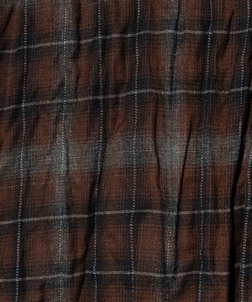 glamb（グラム）の「Wrinkle Flannel Shirt / リンクルフランネルシャツ（シャツ/ブラウス・メンズ・ブラウン/グリーン・S/M/L）」の17枚目の写真