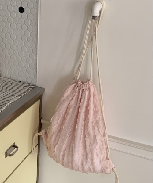 WEGO（ウィゴー）の「WEGO/フリルコンパクトガーリーナップサック（バックパック/リュック・レディース・ピンク/アイボリー/ホワイト・FREE）」の21枚目の写真