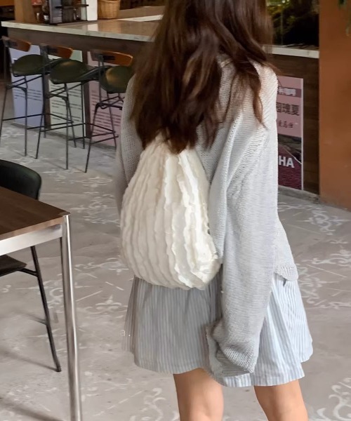 WEGO（ウィゴー）の「WEGO/フリルコンパクトガーリーナップサック（バックパック/リュック・レディース・ピンク/アイボリー/ホワイト・FREE）」の10枚目の写真