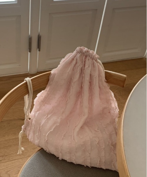 WEGO（ウィゴー）の「WEGO/フリルコンパクトガーリーナップサック（バックパック/リュック・レディース・ピンク/アイボリー/ホワイト・FREE）」の19枚目の写真