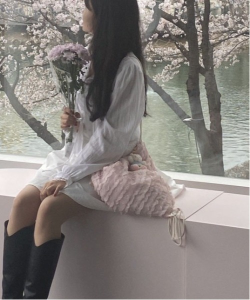 WEGO（ウィゴー）の「WEGO/フリルコンパクトガーリーナップサック（バックパック/リュック・レディース・ピンク/アイボリー/ホワイト・FREE）」の12枚目の写真