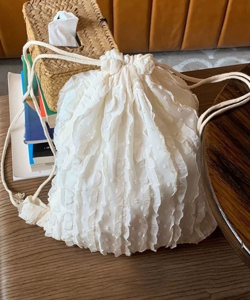 WEGO(ウィゴー)の「WEGO/フリルコンパクトガーリーナップサック(バックパック/リュック・レディース・ピンク/アイボリー/ホワイト・FREE)」の20枚目の写真