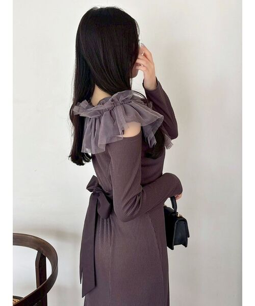 セール】クロスフリルカットワンピース（ワンピース）｜dazzlin