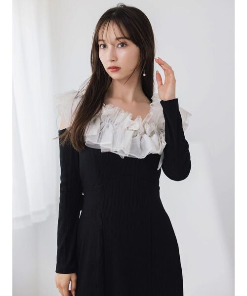 dazzlin クロスフリルカットワンピース クロスフリルカットワンピース（ワンピース）｜dazzlin