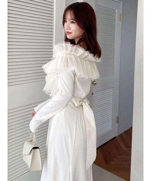 クロスフリルカットワンピース（ワンピース）｜dazzlin