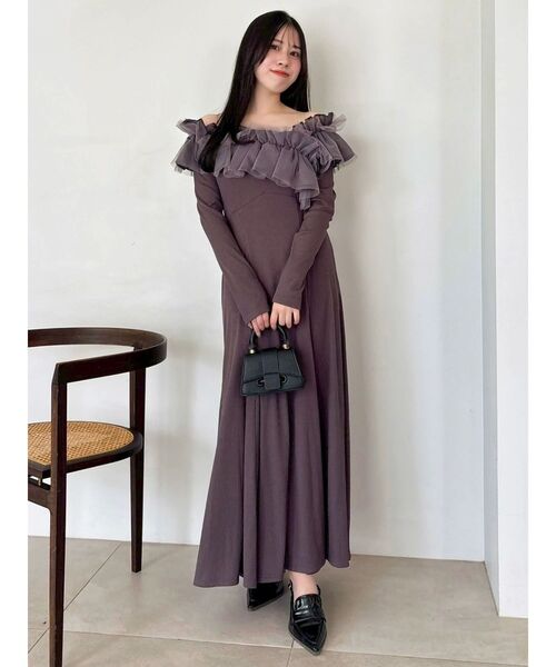 dazzlin クロスフリルカットワンピース クロスフリルカットワンピース（ワンピース）｜dazzlin