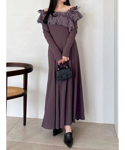 セール】クロスフリルカットワンピース（ワンピース）｜dazzlin