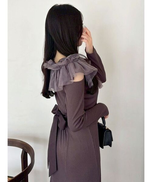 セール】クロスフリルカットワンピース（ワンピース）｜dazzlin