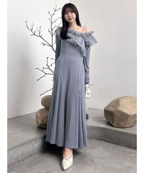 クロスフリルカットワンピース（ワンピース）｜dazzlin