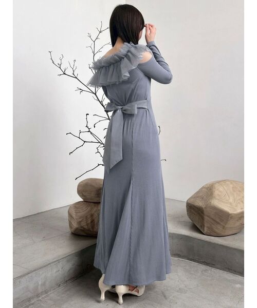 セール】クロスフリルカットワンピース（ワンピース）｜dazzlin