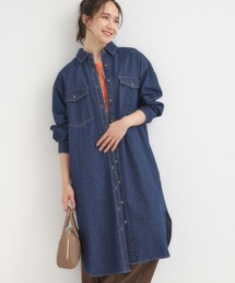 SHOO・LA・RUE | 【S-LL】ロングシーズン活躍 デニムシャツワンピース(ワンピース)