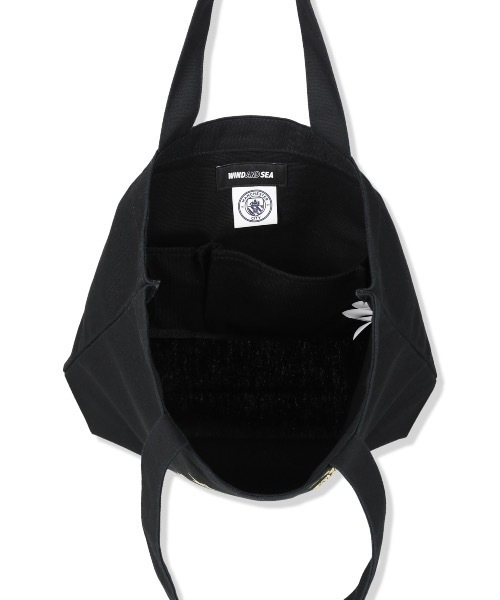 WIND AND SEA（ウィンダンシー）の「TOTE BAG（トートバッグ・メンズ・ブラック/ベージュ・F）」の6枚目の写真
