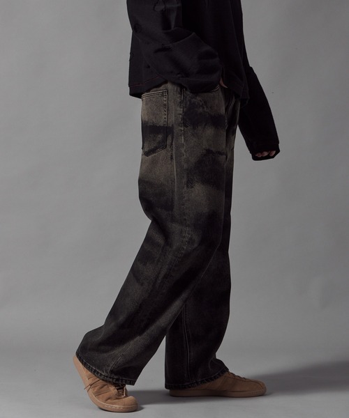 セール】Ink-Washed 5-Pocket Denim Pants / インク加工 ヴィンテージ 