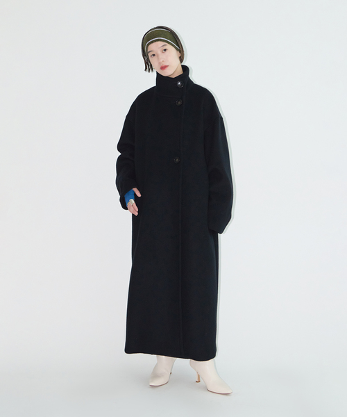 CITYSHOP（シティーショップ）の「《追加》STAND NECK コート 2（その他アウター・レディース・ブラック・38/36）」の2枚目の写真