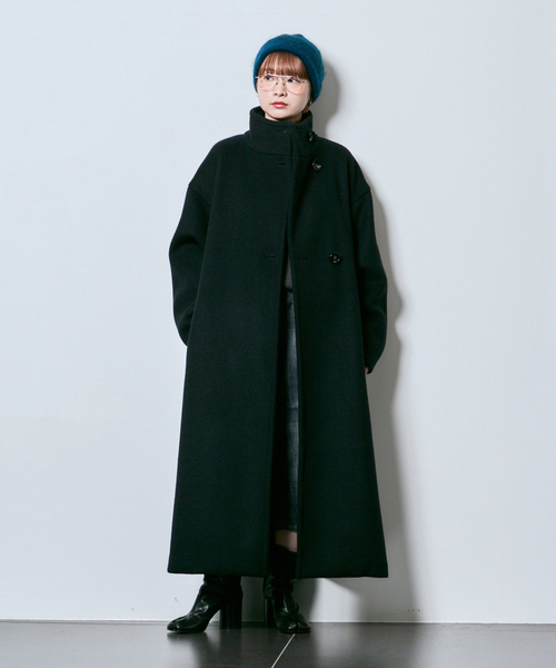 CITYSHOP（シティーショップ）の「《追加》STAND NECK コート 2（その他アウター・レディース・ブラック・38/36）」の5枚目の写真