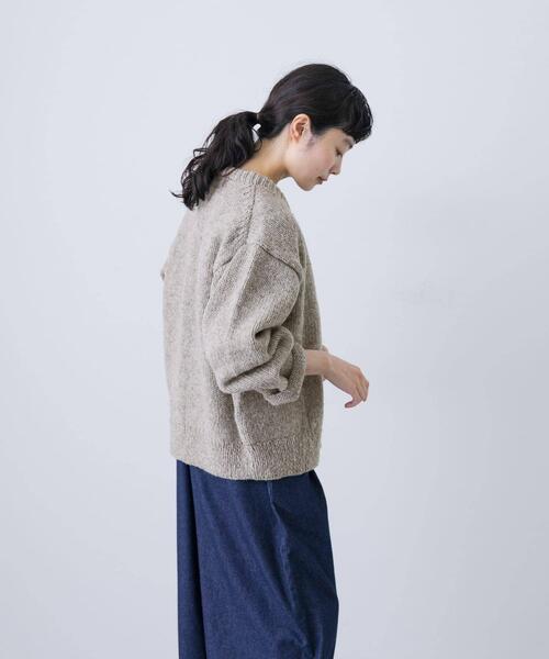 かぐれ（カグレ）の「『2サイズ展開』ペルーニットカーディガン（ニット/セーター・レディース・アイボリー/グレー・LARGE/MEDIUM）」の13枚目の写真