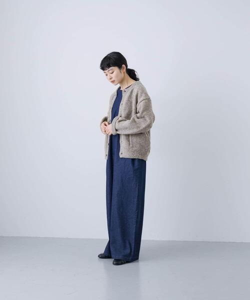 かぐれ（カグレ）の「『2サイズ展開』ペルーニットカーディガン（ニット/セーター・レディース・アイボリー/グレー・LARGE/MEDIUM）」の15枚目の写真