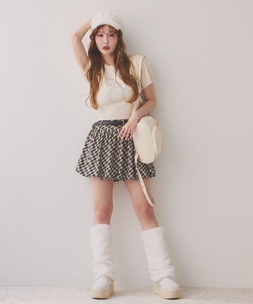 one after another NICE CLAUP(ワンアフターアナザーナイスクラップ)の「シャギーキャスケット(キャスケット・レディース・ブラック/ホワイト・FREE)」の10枚目の写真