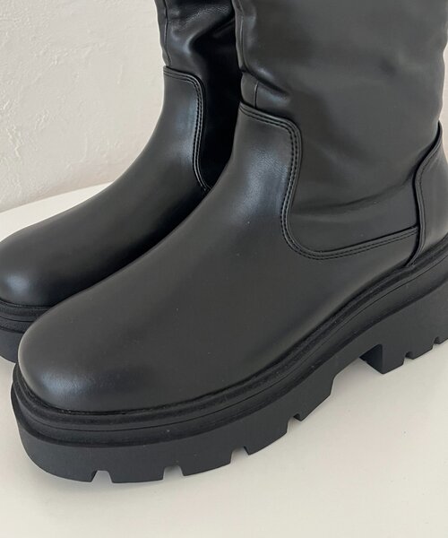 prose verse（プロズヴェール）の「サイドバックル厚底ロングブーツ（ブーツ・レディース・ブラック・MEDIUM/X-LARGE/SMALL/LARGE）」の8枚目の写真
