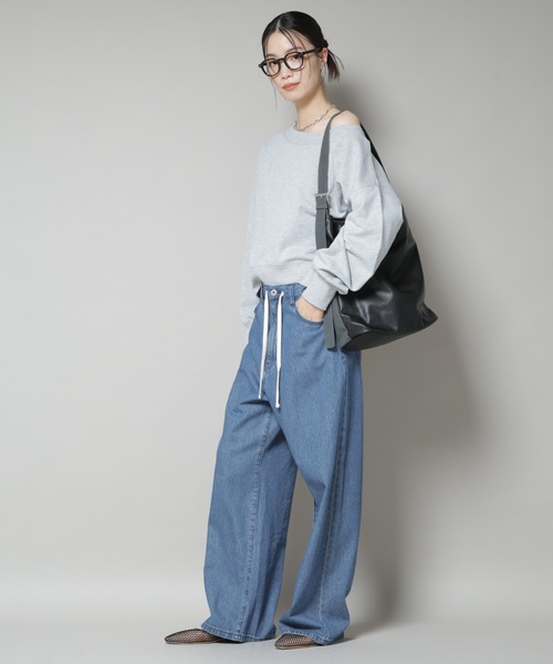 NANO universe（ナノユニバース）の「フェイクスエードコンビスクエアショルダーバッグ（ショルダーバッグ・レディース・ブラック/ベージュ・F）」の15枚目の写真