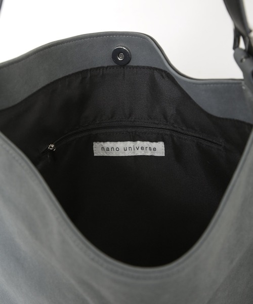 NANO universe（ナノユニバース）の「フェイクスエードコンビスクエアショルダーバッグ（ショルダーバッグ・レディース・ブラック/ベージュ・F）」の4枚目の写真