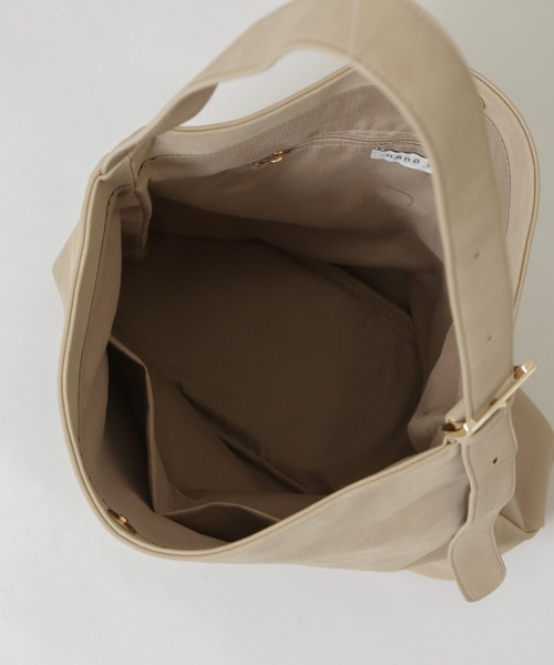 NANO universe（ナノユニバース）の「フェイクスエードコンビスクエアショルダーバッグ（ショルダーバッグ・レディース・ブラック/ベージュ・F）」の11枚目の写真