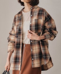 チェックロングシャツ