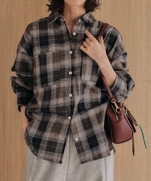 aquagarage | チェックロングシャツ(シャツ/ブラウス)