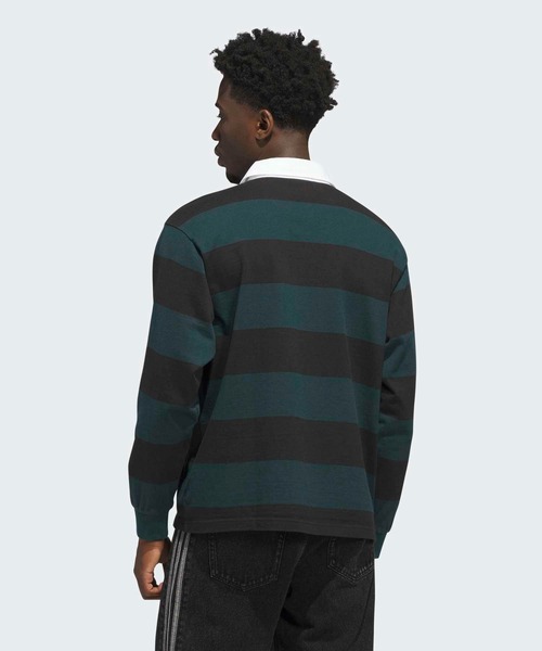 adidas（アディダス）の「アディダス オリジナルス デプト ストライプポロシャツ / アディダスオリジナルス adidas Originals（ポロシャツ・メンズ・ブラック/ホワイト・XX-LARGE/3XL/LARGE/MEDIUM/SMALL/X-LARGE/X-SMALL）」の9枚目の写真