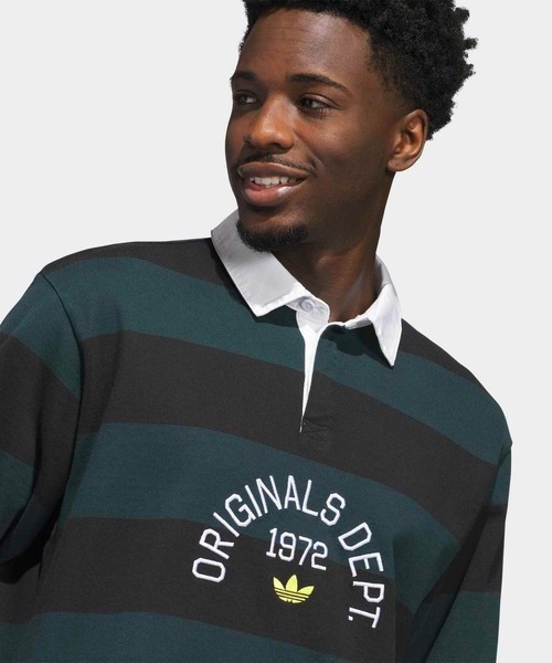 セール】アディダス オリジナルス デプト ストライプポロシャツ