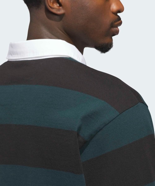 adidas（アディダス）の「アディダス オリジナルス デプト ストライプポロシャツ / アディダスオリジナルス adidas Originals（ポロシャツ・メンズ・ブラック/ホワイト・XX-LARGE/3XL/LARGE/MEDIUM/SMALL/X-LARGE/X-SMALL）」の11枚目の写真