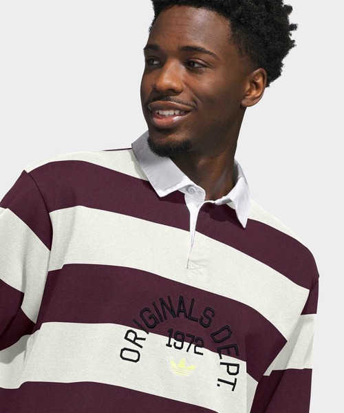 アディダス オリジナルス デプト ストライプポロシャツ