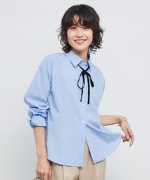 NOLLEY’S | ウォッシャブルリボン付きシャツ(シャツ/ブラウス)