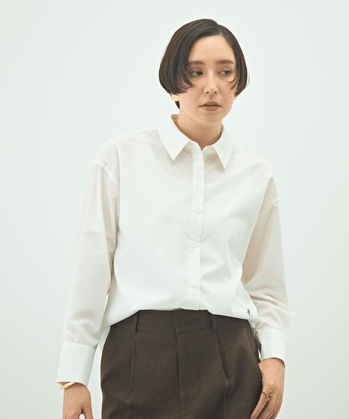 NOLLEY’S（ノーリーズ）の「ウォッシャブルリボン付きシャツ（シャツ/ブラウス・レディース・サックスブルー/キャメル/ホワイト・38/36）」の10枚目の写真