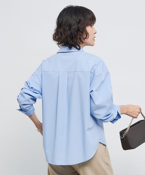 NOLLEY’S（ノーリーズ）の「ウォッシャブルリボン付きシャツ（シャツ/ブラウス・レディース・サックスブルー/キャメル/ホワイト・38/36）」の17枚目の写真